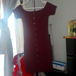 Dark Red Bodycon dress